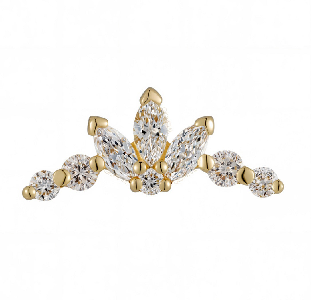 18k Trinity Marquise Tiara