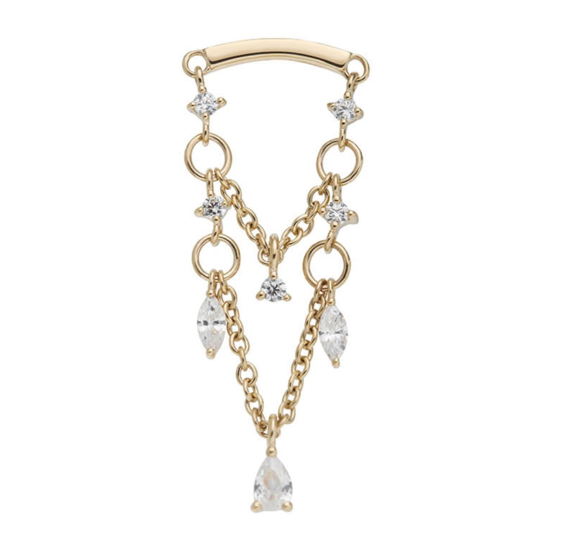 14k gold Paúlette Drop