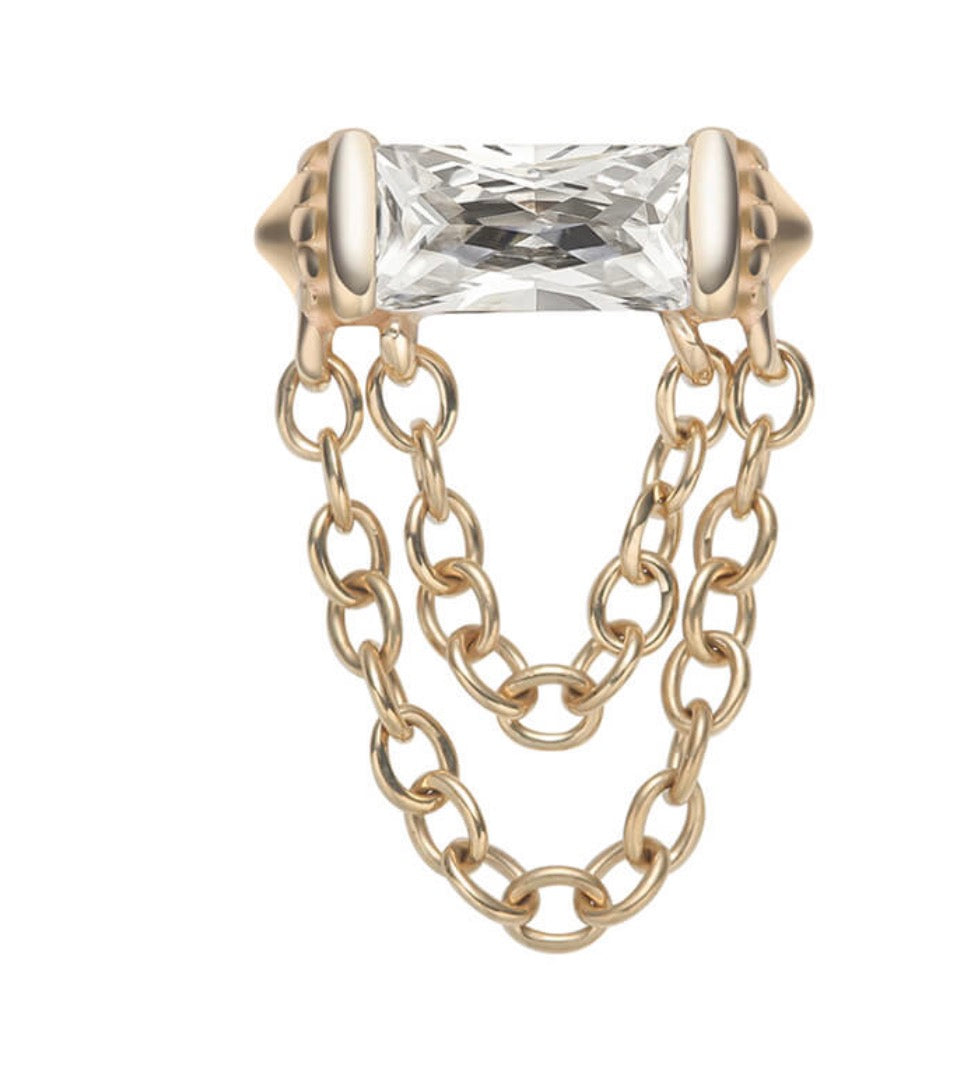 14k Gold Baguetté Lumi Chain