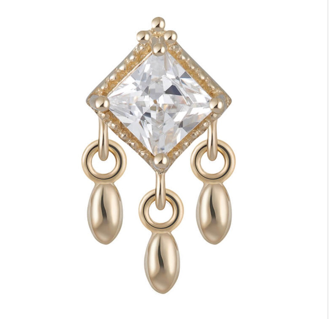 14k gold Luxe Halo Drop