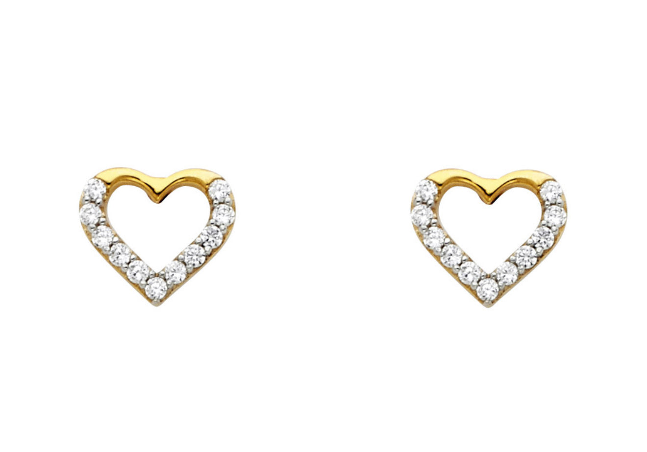 Diamantina heart studs