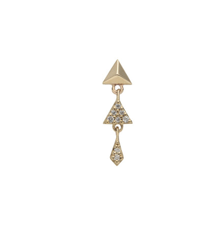 14k gold Solid Micro Kite