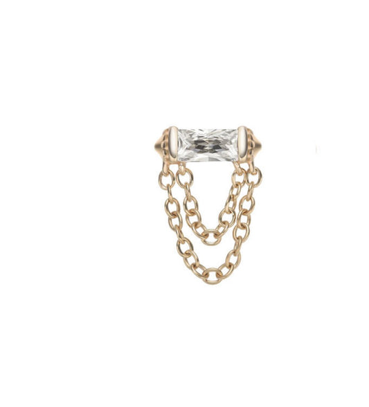 14k Gold Baguetté Lumi Chain