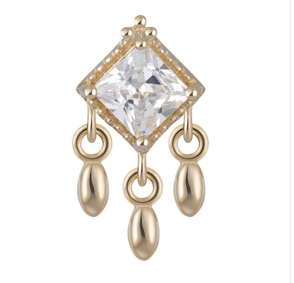 14k gold Luxe Halo Drop