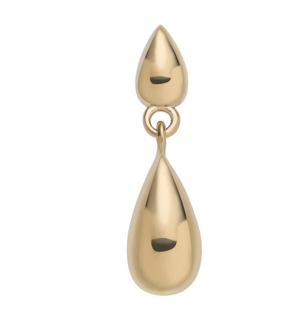 14k gold Double Teardrop