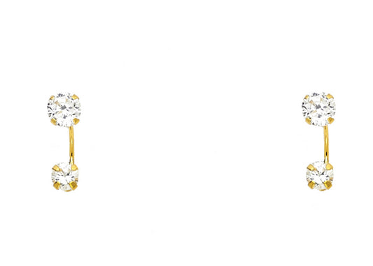 Double Cz Hugger earring